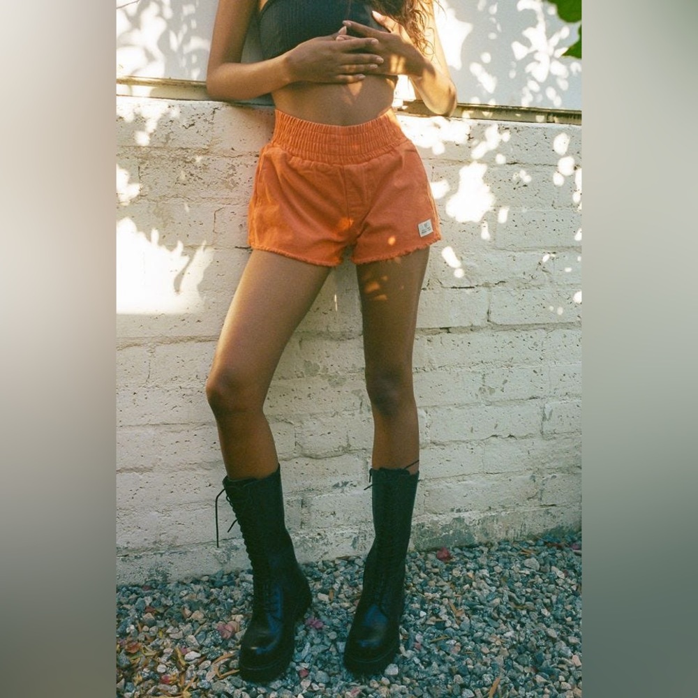 Orange BDG Pull on Boxer Shorts